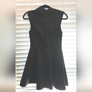 Zara Black Sleeveless Fit And Flair Dress
